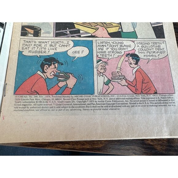 Archie Series Jughead Comic Book No #249 February 1976 Bagged Boarded - Picture 4 of 6